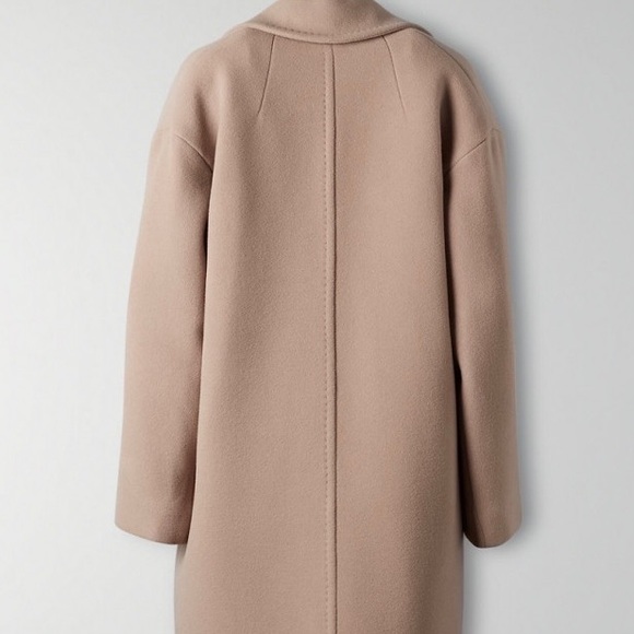 Aritzia Wilfred Rocco Wool Coat Dovetail Taupe - Picture 3 of 10